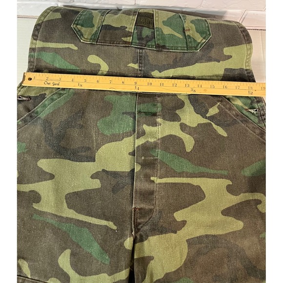 Liberty Camo Overalls Men's 38x30 Green Woodland Bib Workwear Denim - Picture 3 of 4